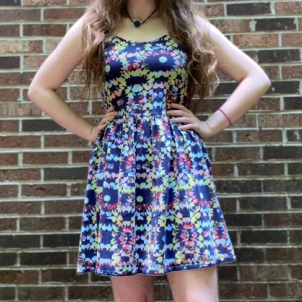 Xhilaration Fit and Flare Super Soft Stretchy Spaghetti Strap Dress